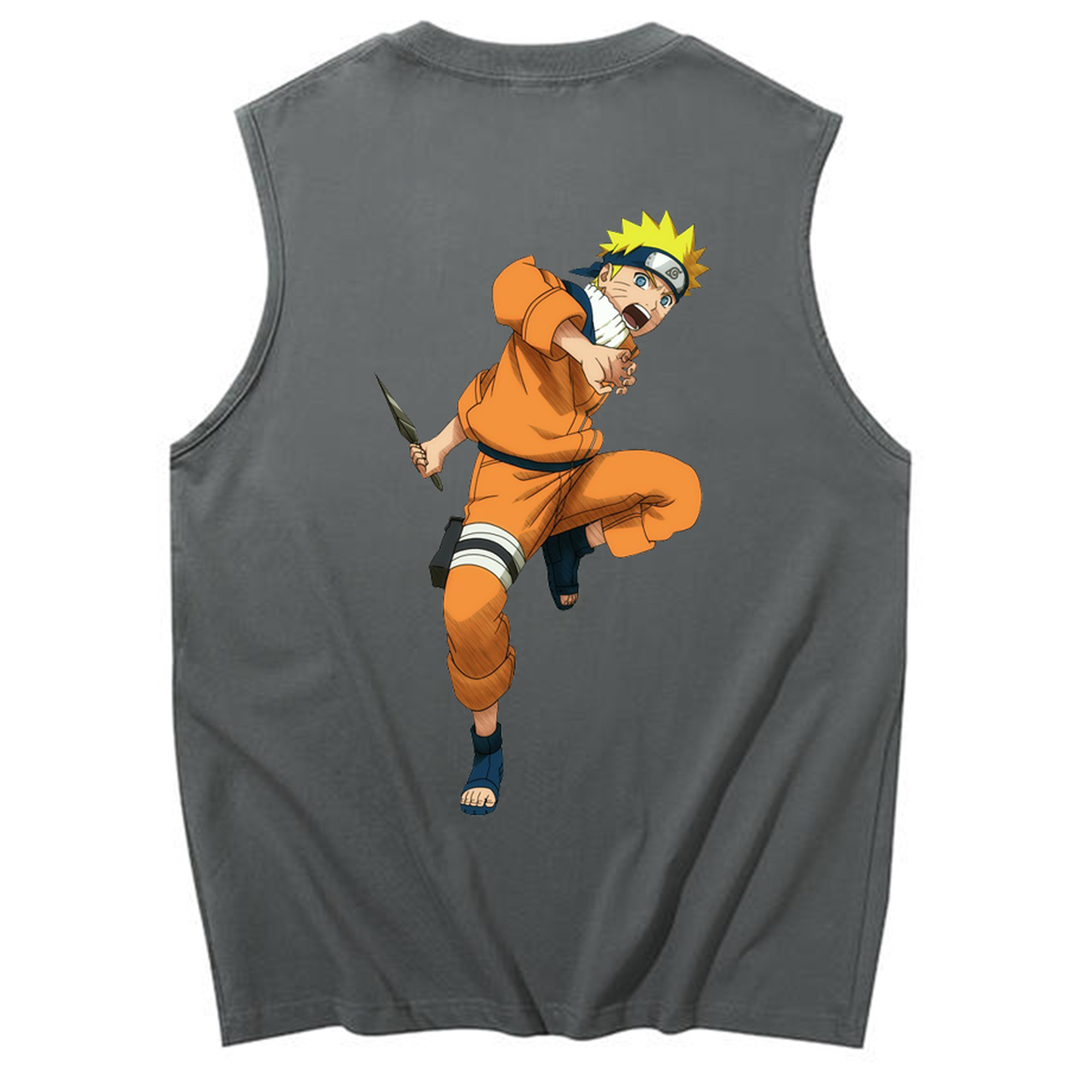 （画像用） NARUTO -ナルト- うずまき ナルト Uzumaki Naruto コットン100％タンクトップ（背面プリント）
